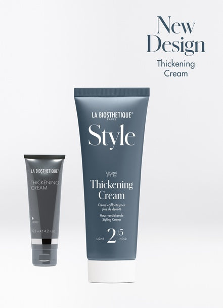 This thermo-activated styling cream has been proven to thicken the hair structure and immediately provides noticeable volume. Thickening cream features hyaluronic acid to protect the hair and lock in moisture while remailing lightweight and malleable. Shop online or in store at Shampoo Hair Bar in Victoria, BC.