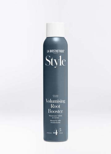 The mousse for targeted volume and long-lasting fullness throughout the hair with strong hold and without silicones. Shop online or in store at Shampoo Hair Bar in Victoria, BC.