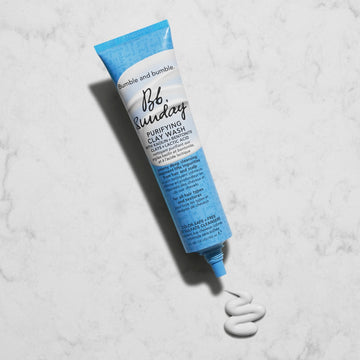 Bumble and Bumble Purifying Clay Wash tube of clarifying shampoo. Showing targeted nozzle for easy application.